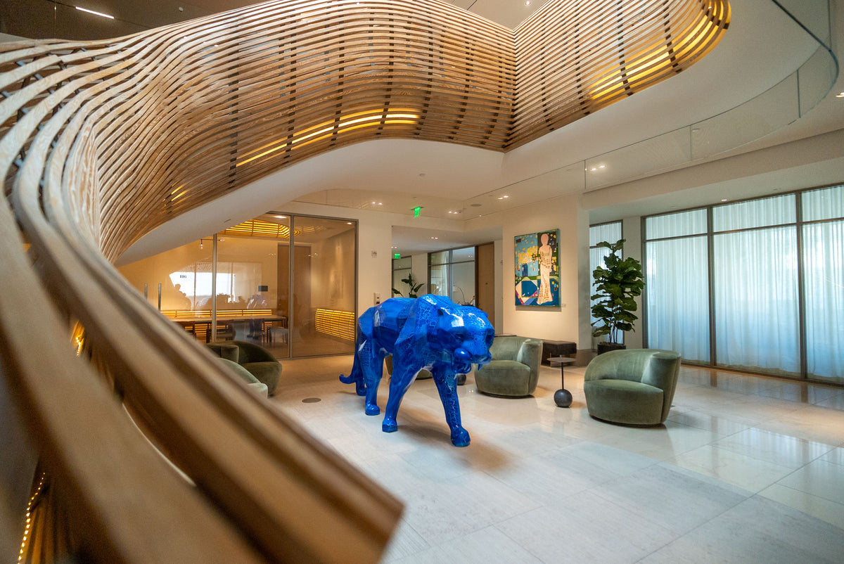 Blue Panther seen from the balcony, ARC Beverly Hills