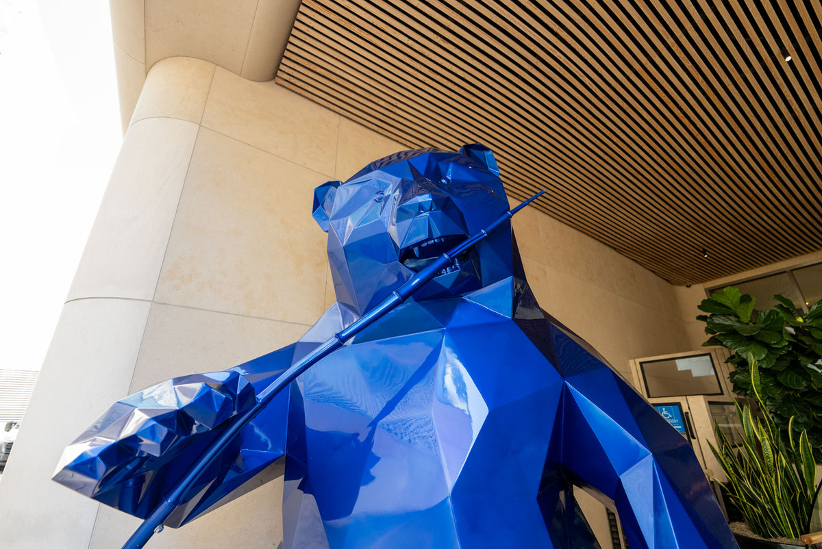 Blue Panda by Richard Orlinski, ARC Beverly Hills entrance