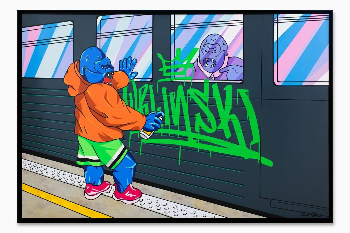 Subway Graffiti Oil on Canvas